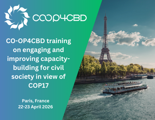 Featured image for Save the date: CO-OP4CBD training session on engaging and improving capacity-building for civil society in view of COP17
